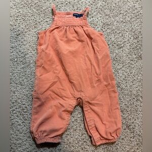 Baby Gap 100% Cotton Corduroy Coral Romper Size 3-6 Months | spring | autumn